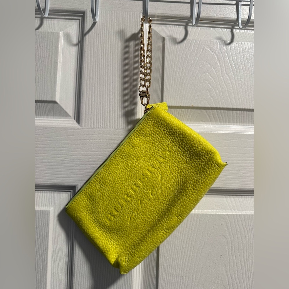 Burberry Signature Grain Neon Yellow Bag
